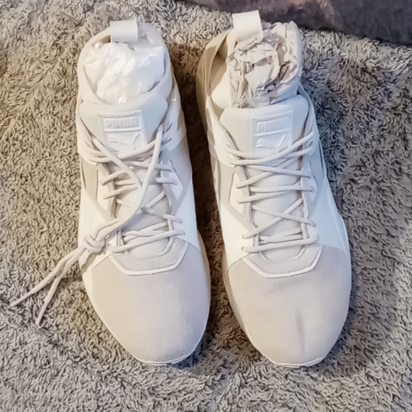 Puma BOG Sock, White, Cream, Mens 11.5 - Picture 4 of 6